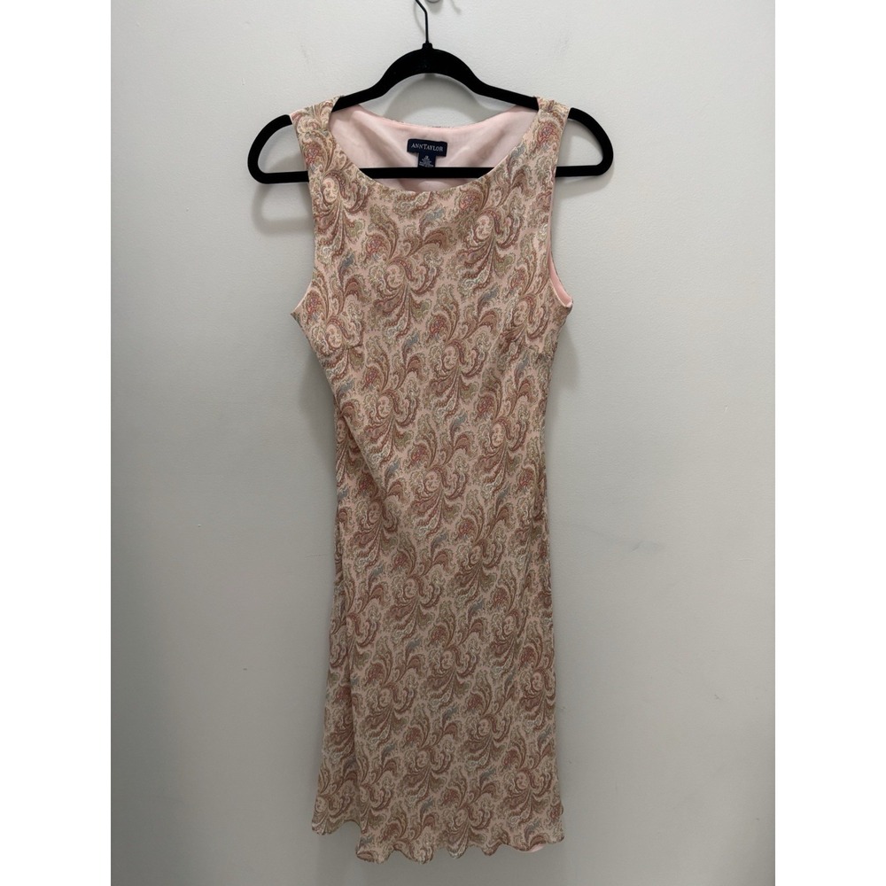 Ann Taylor Pink Paisley Sheath Dress